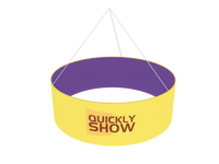 Quickly show Advertising Circular Hanging Banner Display Stretch Tension Fabric Round Circle Hanging Banner