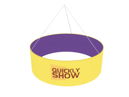 Quickly show Advertising Circular Hanging Banner Display Stretch Tension Fabric Round Circle Hanging Banner