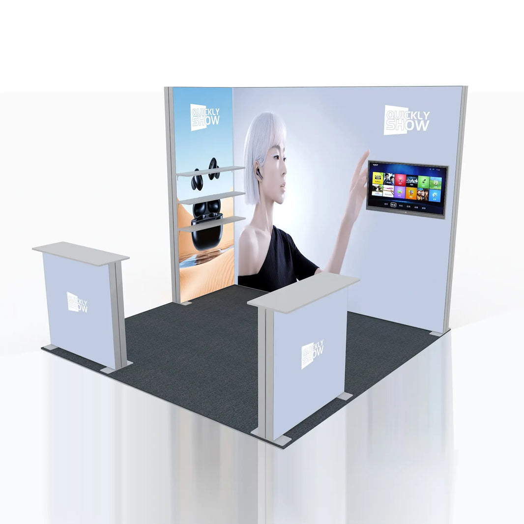 DIY 10*10ft 3x3 Customized Easy Build Backlit Booth with Lighting Box Stand Expo Tradeshow Booth Display Exhibition Booth