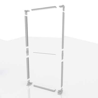 QuicklyShow Aktualisierte Version Tragbarer LED-Aluminiumrahmen-Spannstoff-Segment-Werbungs-Leuchtkasten für Messen
