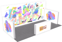 10*20ft Advertising Trade Show Booth Custom Tension Fabric Led Light Box for Trade Show Led Light Box Stand Trade Show Display Booth