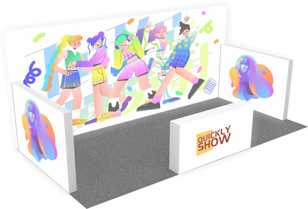 10*20ft Advertising Trade Show Booth Custom Tension Fabric Led Light Box for Trade Show Led Light Box Stand Trade Show Display Booth