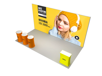 20 * 10ft Mobile Portable Led Modulare Hintergrundausrüstung Seg Stoff Light Box Expo Messestand Ausstellungsstand