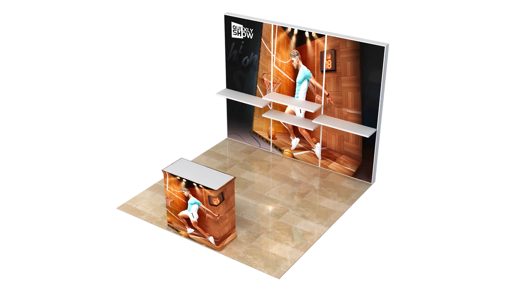 Simple 10*10ft Custom Poster Holder Expo Trade Show Display Backdrop Wall Portable Luxury Aluminium Fair Exhibition Stall Display Booth