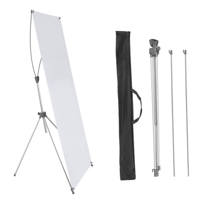 Quicklyshow X-Frame-Bannerständer, passend für jedes Banner, einstellbare Größe von 23 x 63 Zoll bis 32 x 78 Zoll, mit tragbarer, einziehbarer Banner-Tragetasche