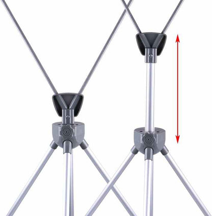 Quicklyshow X-Frame-Bannerständer, passend für jedes Banner, einstellbare Größe von 23 x 63 Zoll bis 32 x 78 Zoll, mit tragbarer, einziehbarer Banner-Tragetasche
