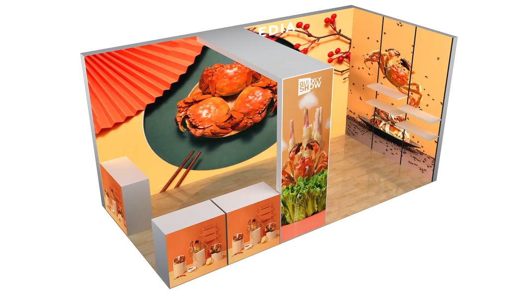 Custom 10*20ft Advertising Led Wall Display Design Portable Modular Seg Fabric Light Box Expo Exhibition Stand Exhibit Booth for Expo