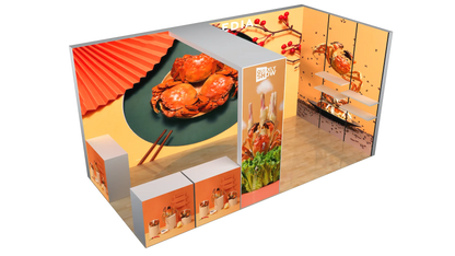 Custom 10*20ft Advertising Led Wall Display Design Portable Modular Seg Fabric Light Box Expo Exhibition Stand Exhibit Booth for Expo