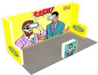 10*20ft Unique Trade Show Banner Exhibits Glowing Lightbox Displays for Retail Promtion& Expo Exhibition Booth Materials for Expo 3x6m