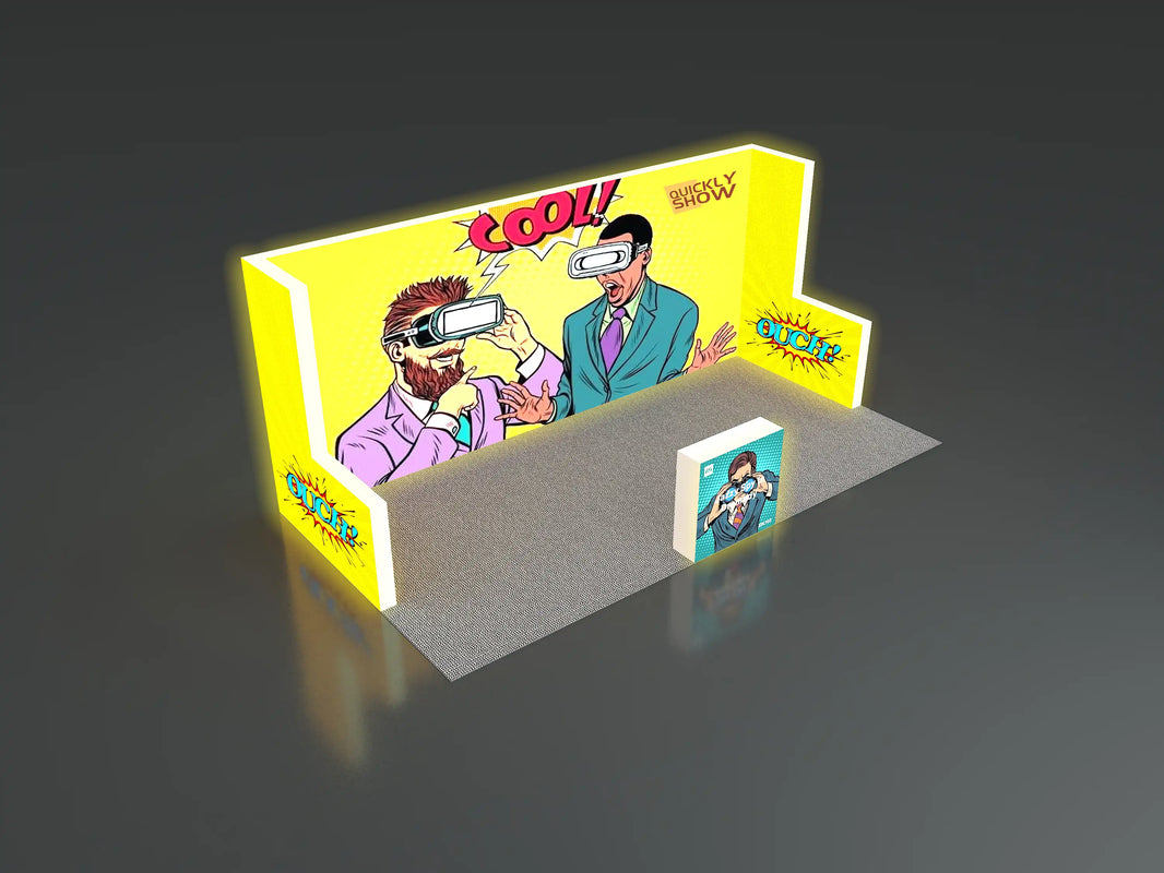 10*20ft Unique Trade Show Banner Exhibits Glowing Lightbox Displays for Retail Promtion& Expo Exhibition Booth Materials for Expo 3x6m