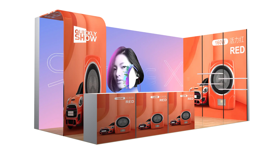 3X6m/10x20FT Quick Installation Modular Frameless LED Light Box Exhibition Trade Show Booth Factory Customized