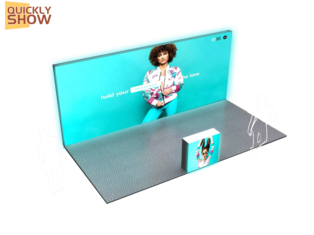 Portable 3*6m Modular Exhibition Brand With Display Cabinet Custom Exhibits Reuse Trade Show Beauty Booth Light Box