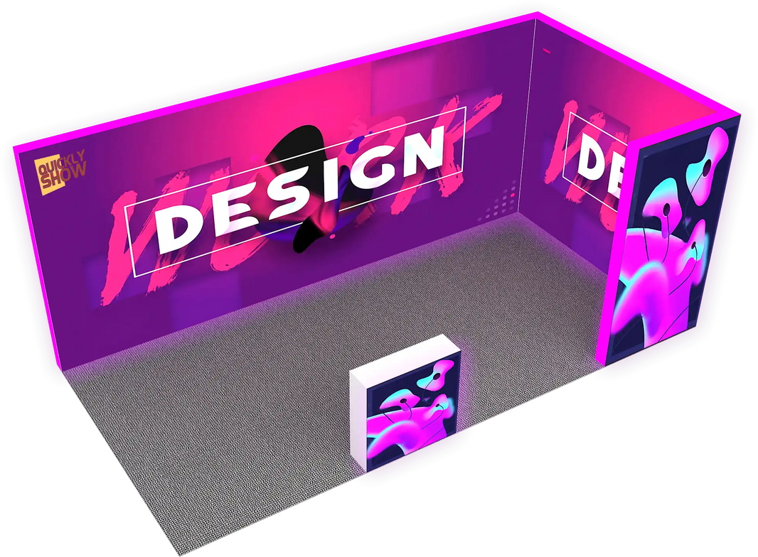 3x6m Portable Modular Trade Show Booth Stand Display 10x20FT Tension Fabric Backdrop Exhibition Lightbox Booths Frame Equipment
