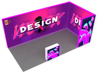 3x6m Portable Modular Trade Show Booth Stand Display 10x20FT Tension Fabric Backdrop Exhibition Lightbox Booths Frame Equipment