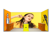 Custom 20x10ft Advertising Led Wall Display Design Portable Modular Seg Fabric Light Box Expo Exhibition Stand Exhibit Booth for Trade Show