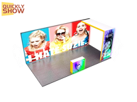 Factory Sale 3*6m Advertising Frameless Led Light Box Trade Show Booth Lighting Modular Trade Show Booth Custom Tension Fabric Banner Light Box Frame