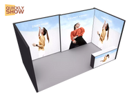 10x20ft Portable Light Box Booth – Custom 3x6m Trade Show Display with Ceiling Ring
