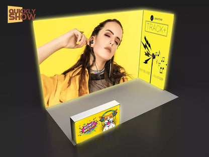 Tragbarer Messestand mit individueller Größe 3 * 6 m, Aluminium, für Ausstellungen, Messen, Messestände, Lichtboxen