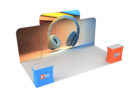 20x10ft Modular Trade Show Booth – Backlit LED Lightbox with Fabric Display