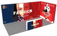 20x20ft Custom Lightbox Trade Show Booth Floor Stand Exhibition Booth Expo Backdrop Displays for Advertising Trade Show