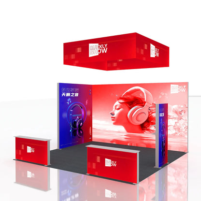 20 * 20ft Messedisplays und Exponate Aluminium-Messestand-Leuchtkasten für Messe-Show-Hängebannerschilder