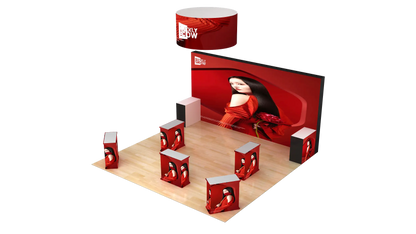 Zeigen Sie schnell 20 * 20ft Rahmen Light Box Expo Display Booth Messestände Beleuchtung Boxen für Werbung Booth Stand