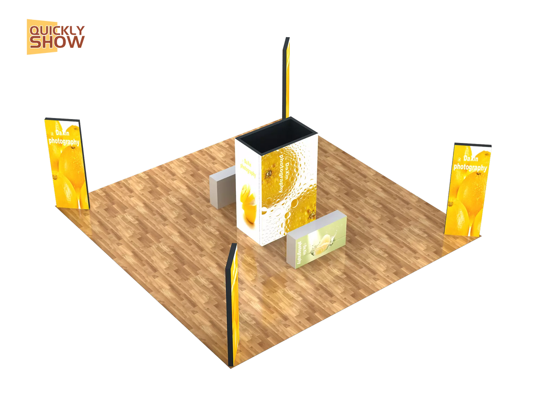 30*30ft Display Trade Show Booth Portable Combination System Retail Media Wall Display Lightbox Modular Lighting Quick Setup Light Box