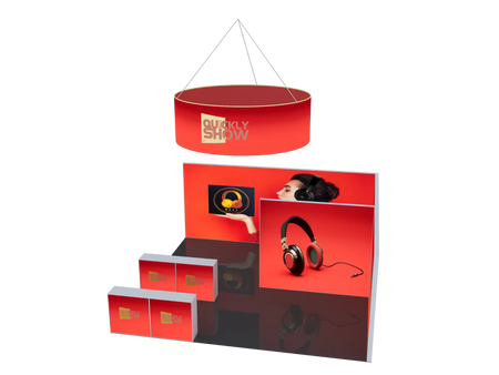 20 * 20ft Neu montiert Seg Light Box Wärmeübertragungsdruck Aluminiumlegierung Werbung Tragbarer Messestand Display