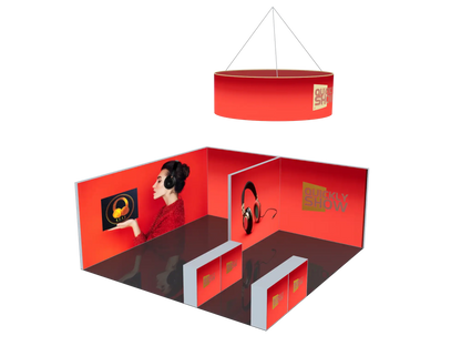 20 * 20ft Neu montiert Seg Light Box Wärmeübertragungsdruck Aluminiumlegierung Werbung Tragbarer Messestand Display