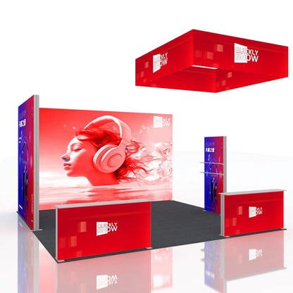 20 * 20ft Messedisplays und Exponate Aluminium-Messestand-Leuchtkasten für Messe-Show-Hängebannerschilder