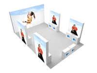 20*30ft Wholesale Price Custom Modular Booth Advertising Light Box Background Wall Trade Show Booth Trade Show Booths