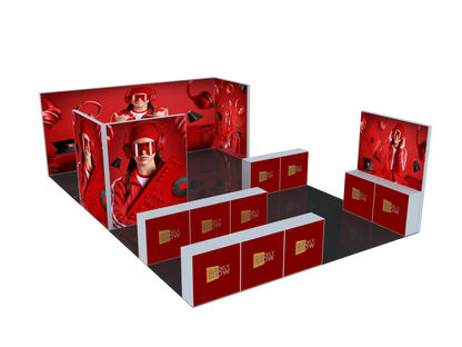 20 * 30ft Custom Expo Messe Ausrüstung Trennwand Tragbare Förderung Modulare Messestand Messestände Display
