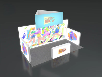 10*20ft Advertising Trade Show Booth Custom Tension Fabric Led Light Box for Trade Show Led Light Box Stand Trade Show Display Booth
