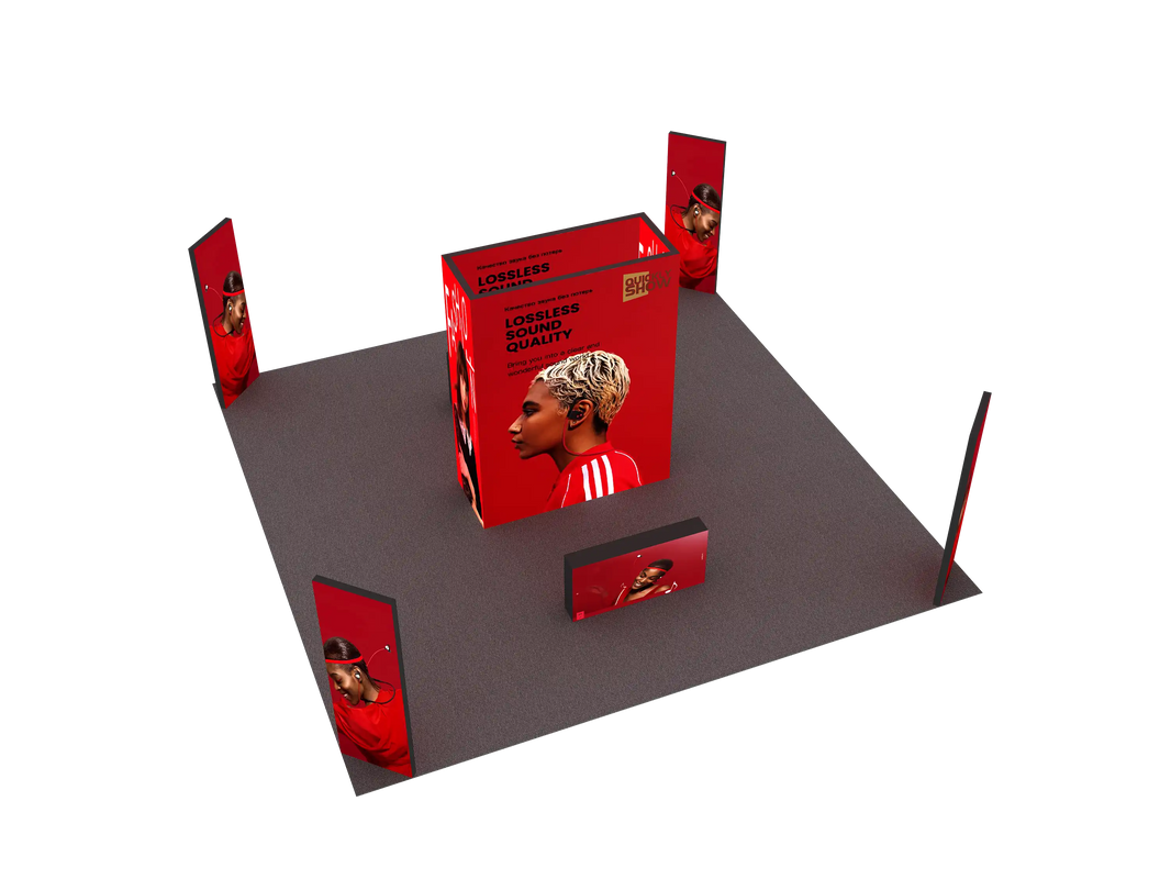 30*30ft Easily set up Aluminum Fabric Advertising Trade Show 9*9m Custom Booth Exhibit for Display Exhibits Expo Booth light box