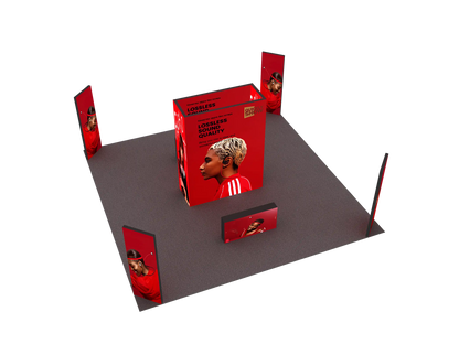 30*30ft Easily set up Aluminum Fabric Advertising Trade Show 9*9m Custom Booth Exhibit for Display Exhibits Expo Booth light box