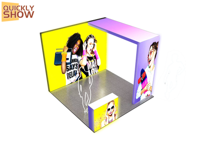 10 * 10 Fuß Ausstellung Sofortinstallation Messestandständer Leuchtkasten Expo-Displays Medienwände mit Hintergrundbeleuchtung Arch Seg Leuchtkasten-Standdisplay