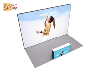 卸売 3 x 6m カスタム印刷 トレードショーブース 展示会広告 LEDバックライト SEG テンションファブリックウォール照明 ポップアップバックドロップ 10 x 20フィート