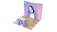3*3m Advertising Aluminum Plastic Folding LED Light Box Pop up Display Backlit SEG Lightbox for Trade Show Exhibition Booth