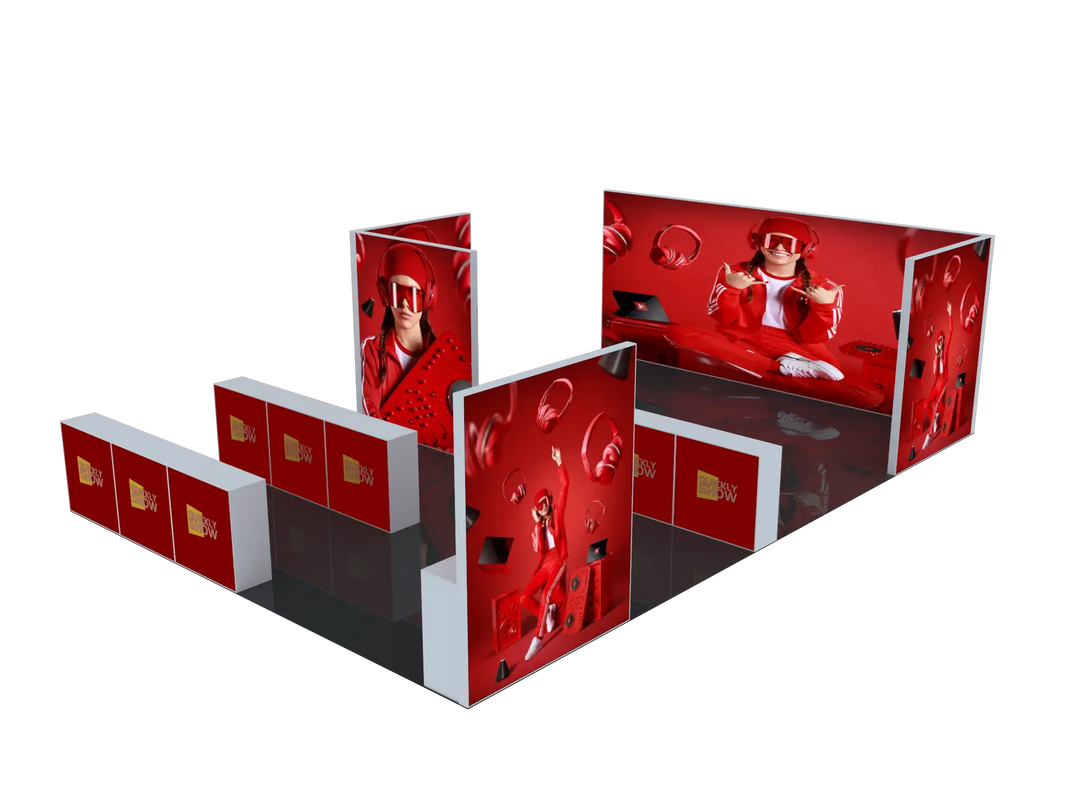 20 * 30ft Custom Expo Messe Ausrüstung Trennwand Tragbare Förderung Modulare Messestand Messestände Display