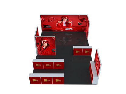 20 * 30ft Custom Expo Messe Ausrüstung Trennwand Tragbare Förderung Modulare Messestand Messestände Display