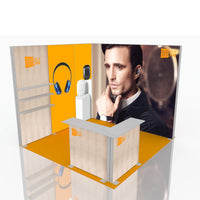 10*10ft Advertising Led Wall Display Design Portable Modular Seg Fabric Light Box Expo Exhibition Stand Exhibit Booth for Expo