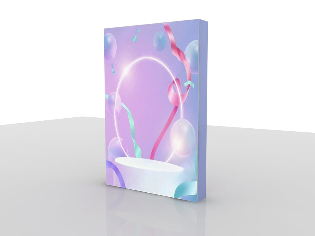 Quicklyshow 2 x 3 m/6,6 x 9,8 ft Pop-Up-Leuchtkasten – Doppelseitiger LED-Stoffstand, werkzeuglose Montage