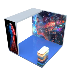 10*10ft Tradeshow Booth Fabric Double-sided Light Box Standing Illuminated Advertising Display Stands LED Fabric Print