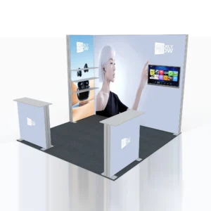 10x10ft DIY Backlit Booth – Custom 3x3 Easy-Build SEG Light Box Display for Trade Shows & Exhibitions