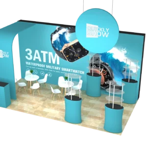 10x20 Modular Trade Show Booth With Pop-up LIght Box
