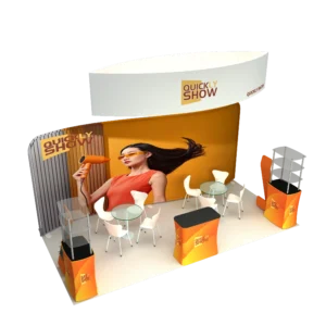 10x20 Portable Tension Fabric Booth Design