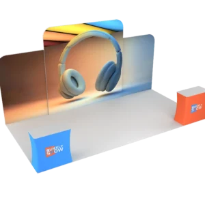 20x10ft Modular Trade Show Booth Backlit LED Lightbox with Fabric Display