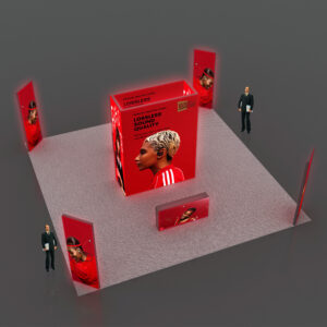 30*30ft Easily set up Aluminum Fabric Advertising Trade Show 9*9m Custom Booth Exhibit for Display Exhibits Expo Booth light box
