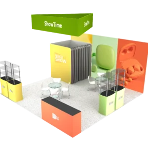 20x20 Modular Portable Tension Fabric Booth Design For Product Display