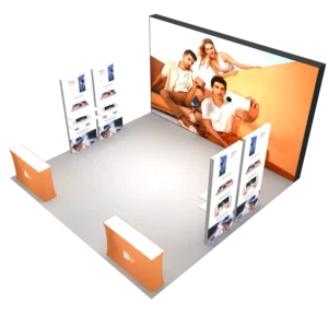 20x20ft 6x6m Customized Easy Build Backlit Booth with Lighting Box Stand Expo Trade show Booth Display Exhibition Stand